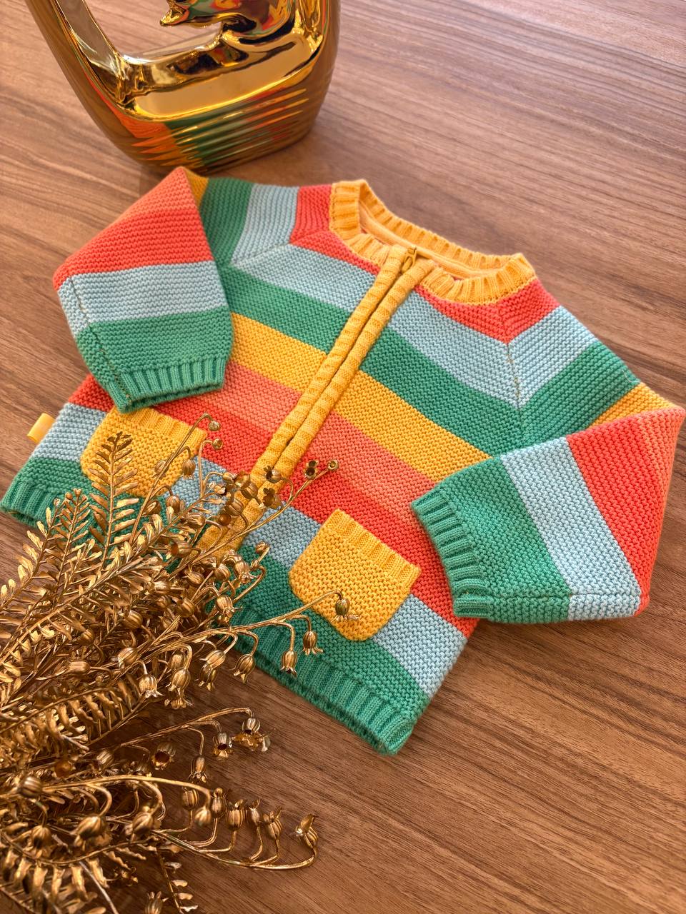 CARDIGAN IN FILO COLORATO BOBOLI