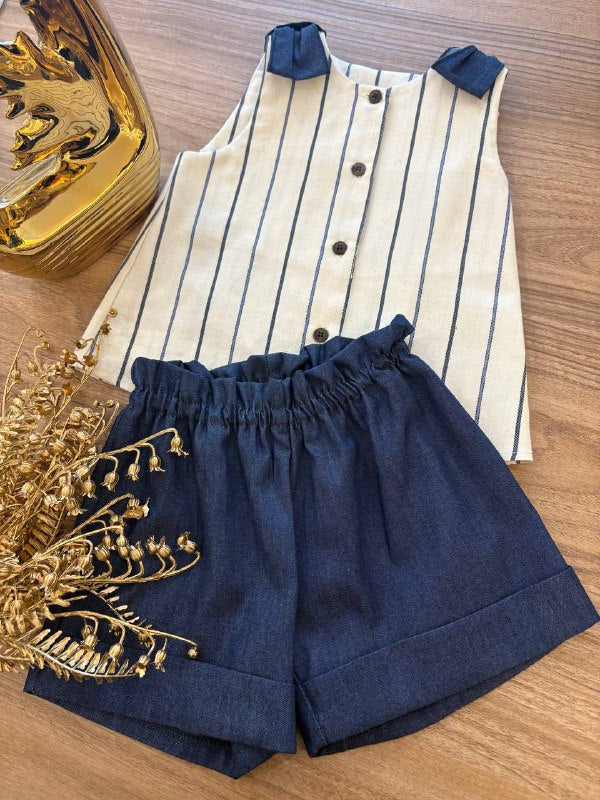 COMPLETO A RIGHE DENIM BARCELLINO