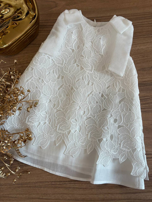 VESTITO BIANCO RICAMATO BARCELLINO