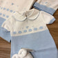COORDINATO NASCITA  CELESTE CON FIOCCHI BABY LORD
