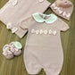 COORDINATO NASCITA ROSA CON FIOCCHI BABY LORD