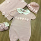 COORDINATO NASCITA ROSA CON FIOCCHI BABY LORD