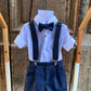 COORDINATO BLU BRETELLE GELTLEMAN