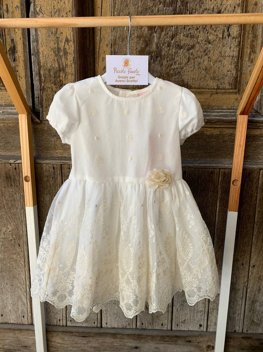 VESTITO CERIMONIA RICAMI BOBOLI