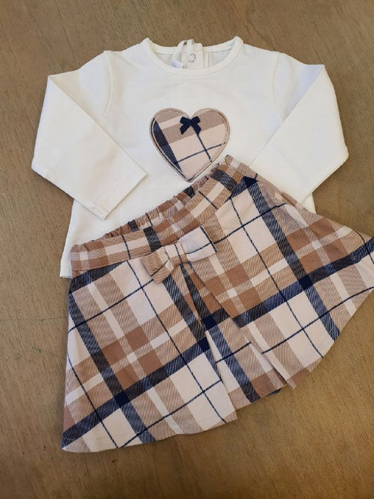 COMPLETO SCOZZESE BLU E BEIGE MINIBANDA