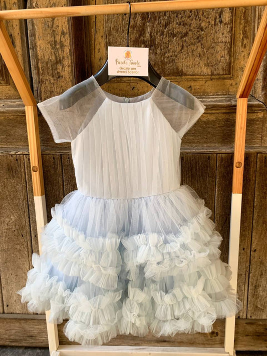 VESTITO IN TULLE CELESTE PETIT POSH