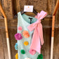 VESTITO PEONIE VERDE ACQUA PETIT POSH