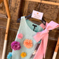 VESTITO PEONIE VERDE ACQUA PETIT POSH