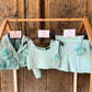 SHORTS PEONIE VERDE ACQUA PETIT POSH