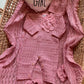 COORDINATO IN FILO ROSA PAPPA E LATTE