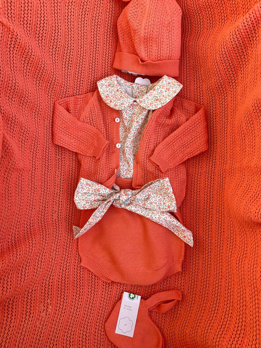 CARDIGAN IN FILO ARANCIONE WEDOBLE