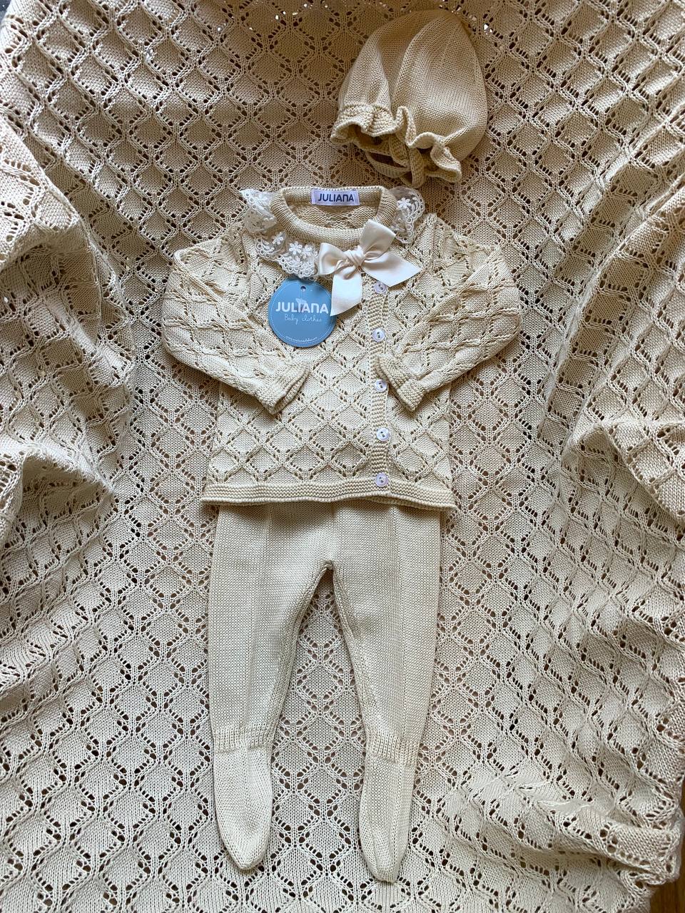 COORDINATO IN FILO BEIGE JULIANA