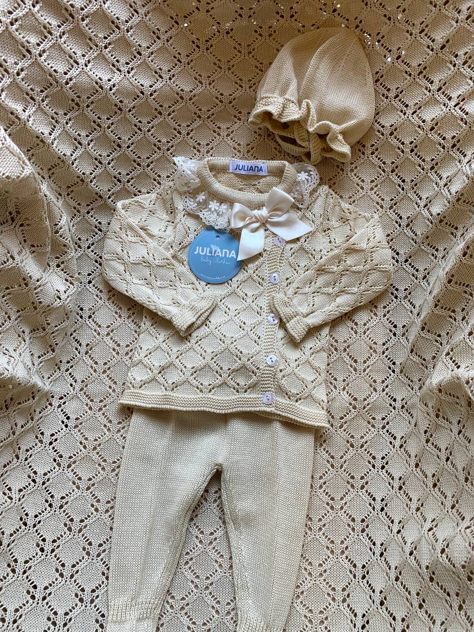 COORDINATO IN FILO BEIGE JULIANA