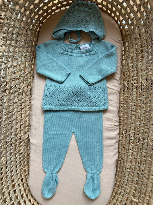 TUTINA SPEZZATA IN FILO VERDE BABY FASHION