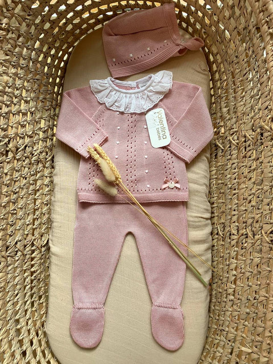 TUTINA SPEZZATA IN FILO ROSA VALENTINA BEBES