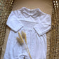 TUTINA IN COTONE BIANCA PUNTO SMOCK BABY FASHION