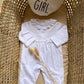 TUTINA BIANCA CON COLLETTO ROUGE BABY FASHION