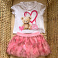 COMPLETO GONNA E T-SHIRT ORSETTO MINIBANDA