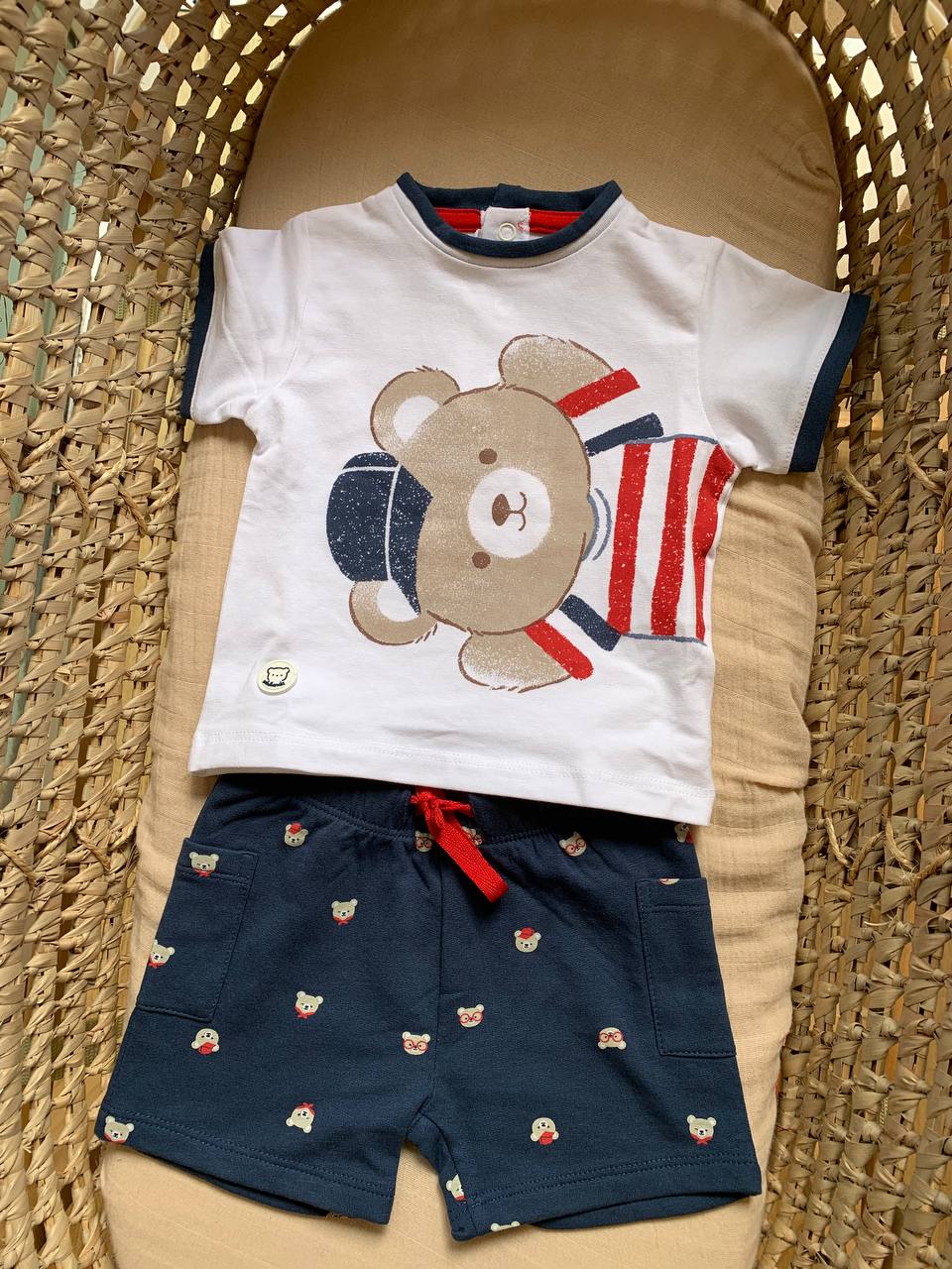 COMPLETO T-SHIRT E PANTALONCINO ORSO MINIBANDA