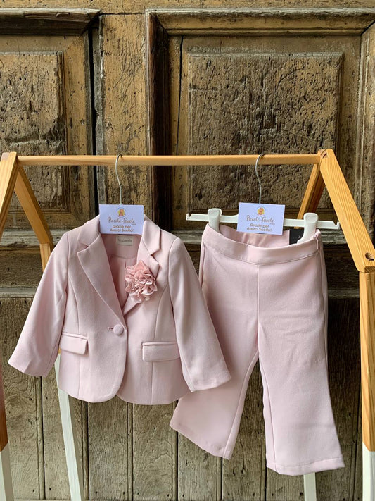 TAILLEUR GIACCA E PANTALONE ROSA SARABANDA PREMIUM
