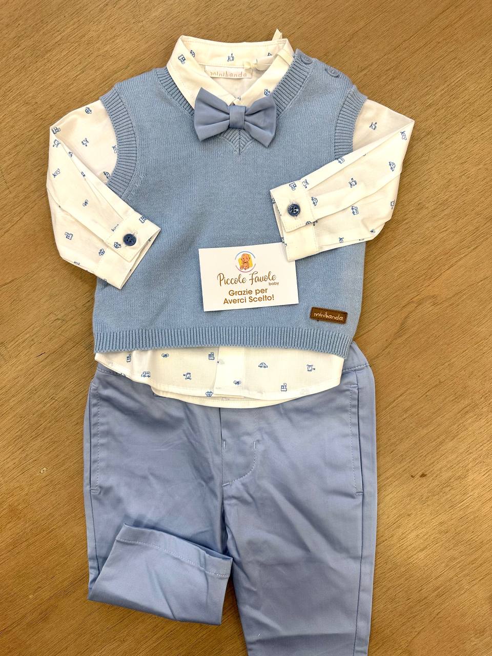 COMPLETO PANTALONE CAMICIA E GILET MINIBANDA