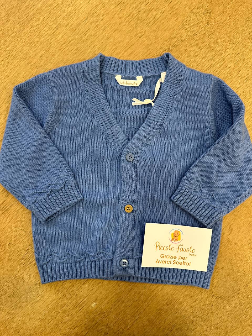 CARDIGAN CELESTE MINIBANDA