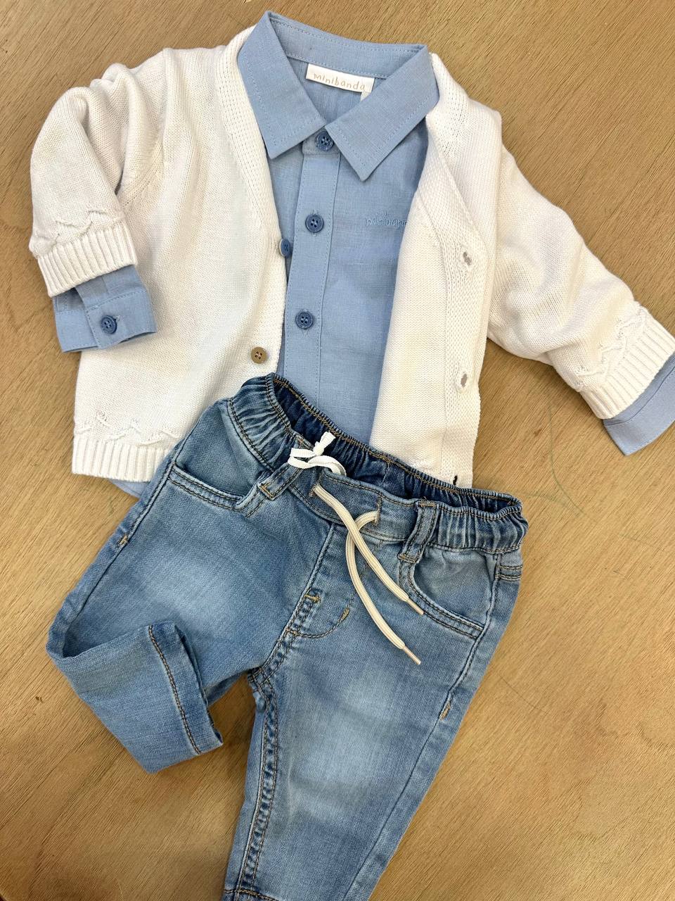 COMPLETO CAMICIA E JEANS MINIBANDA