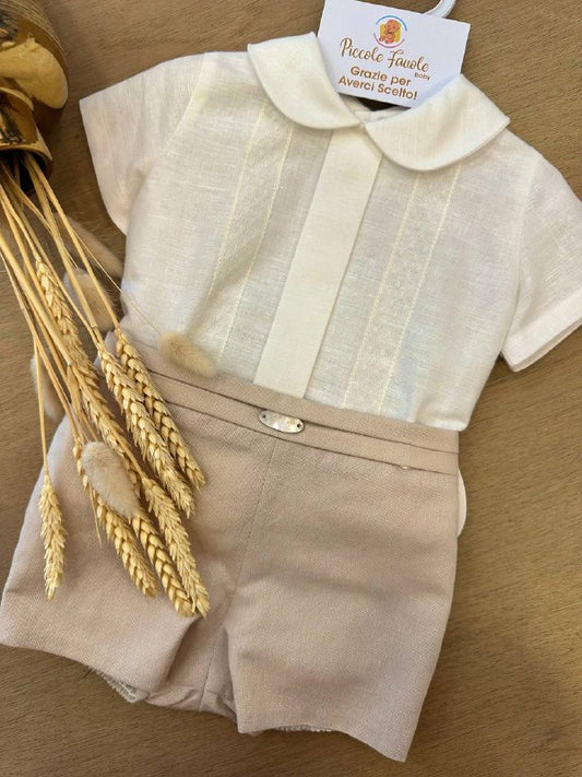 ABITO BATTESIMALE BEIGE NISERET