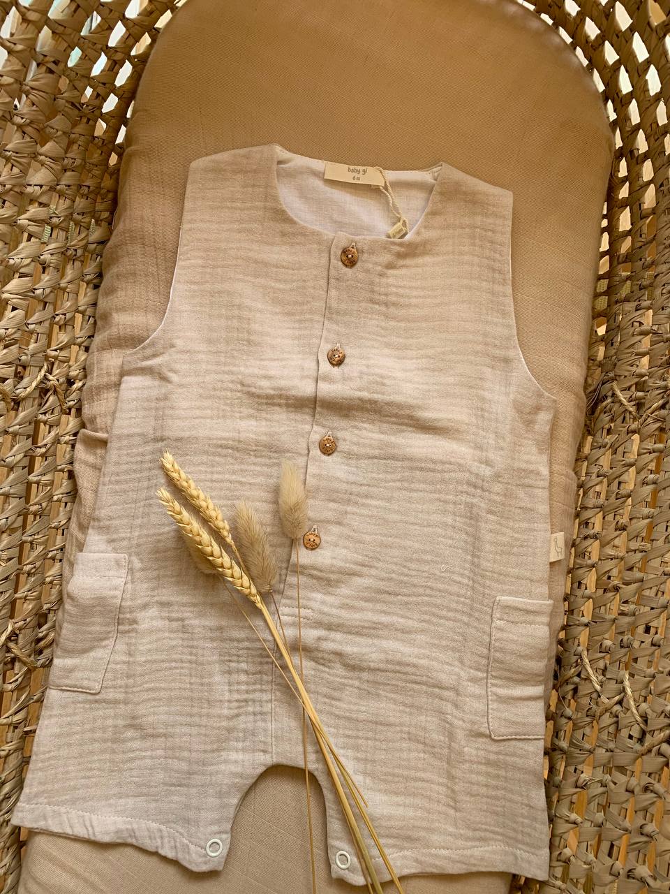 SALOPETTE TUTINA BEIGE BABY GI