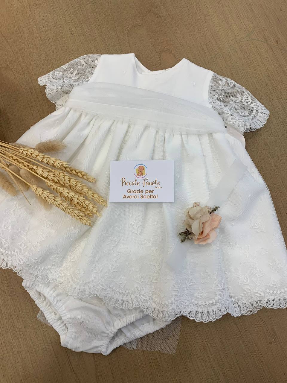VESTITO BATTESIMALE  BIANCO NISERET