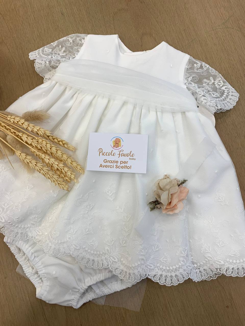 VESTITO BATTESIMALE  BIANCO NISERET