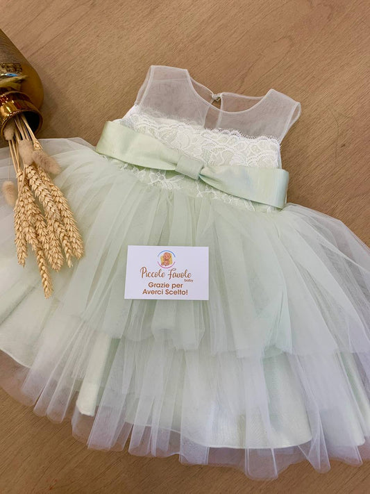 VESTITO CERIMONIA VERDE GUGU GAGA