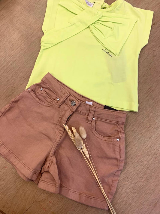 SHORTS DI JEANS MARRONE SARABANDA