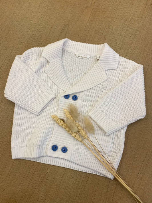 CARDIGAN BIANCO MINIBANDA