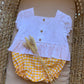 PAGLIACCETTO QUADRETTI  CON PIZZO SAN GALLO GIALLO DEL SUR