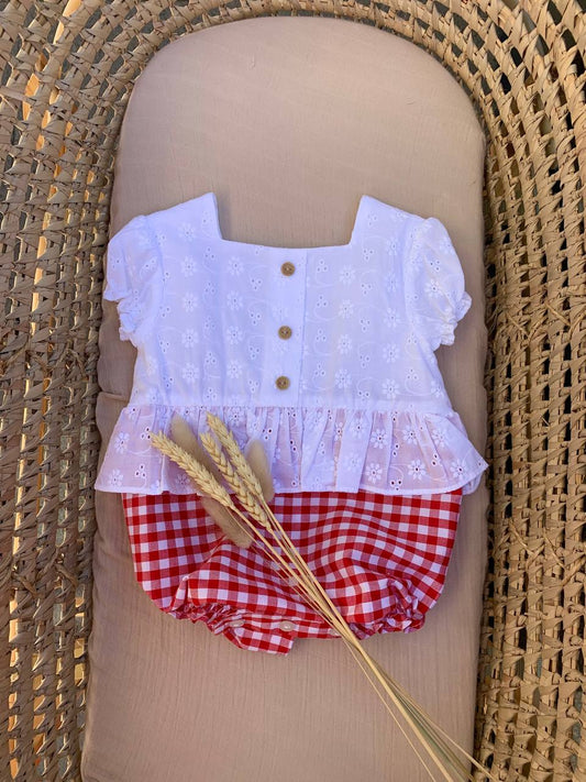 PAGLIACCETTO A QUADRI ROSSO CON PIZZO SAN GALLO DEL SUR