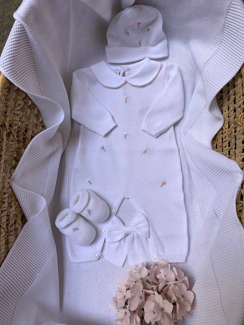 COORDINATO TULIPANI BIANCO BABY LORD
