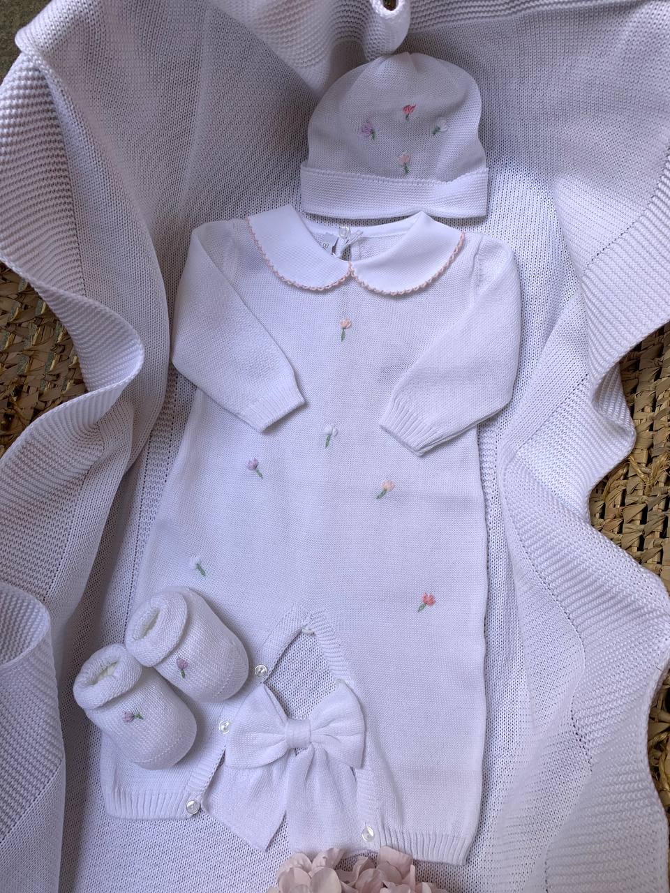 COORDINATO TULIPANI BIANCO BABY LORD