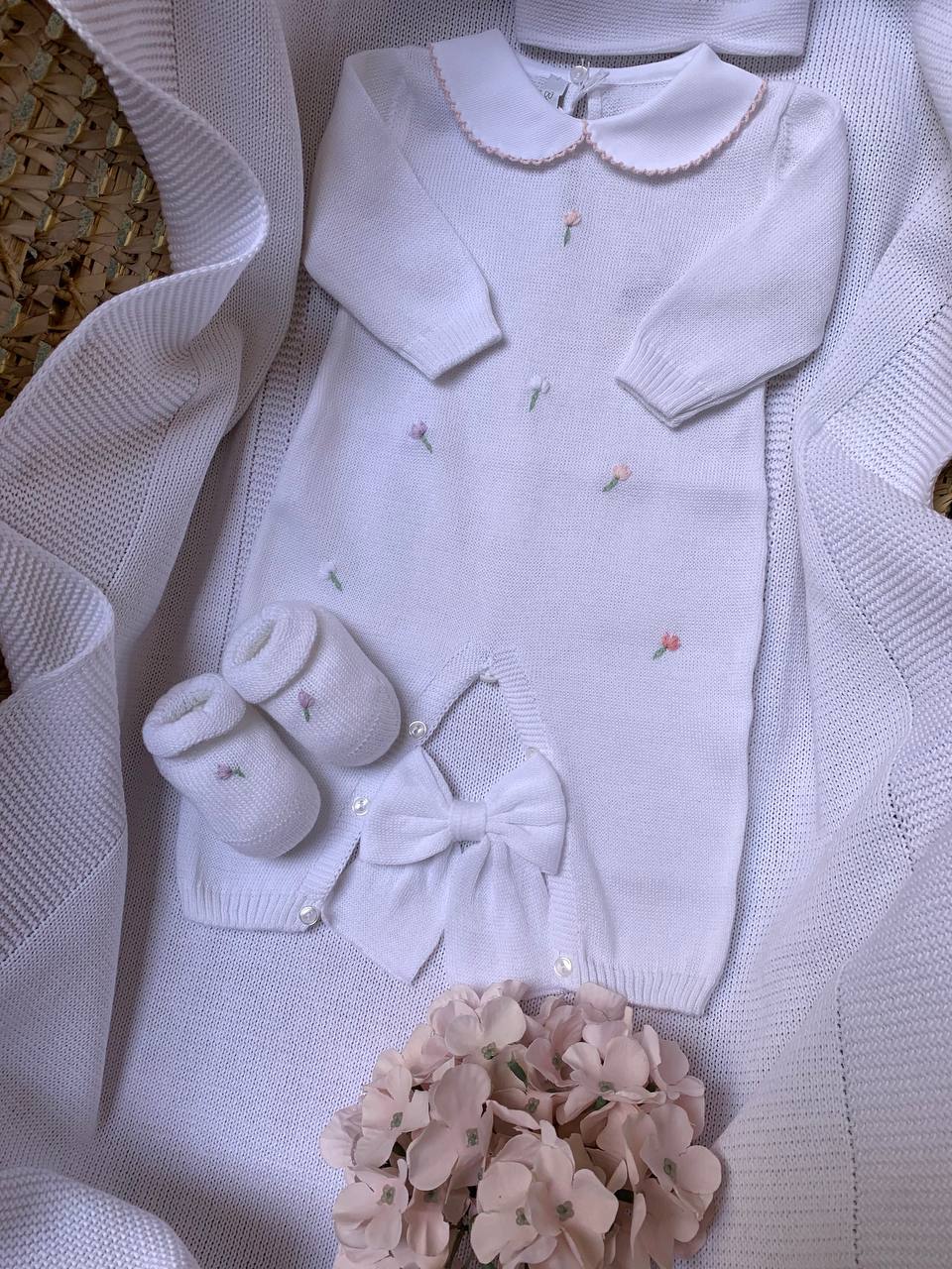 COORDINATO TULIPANI BIANCO BABY LORD