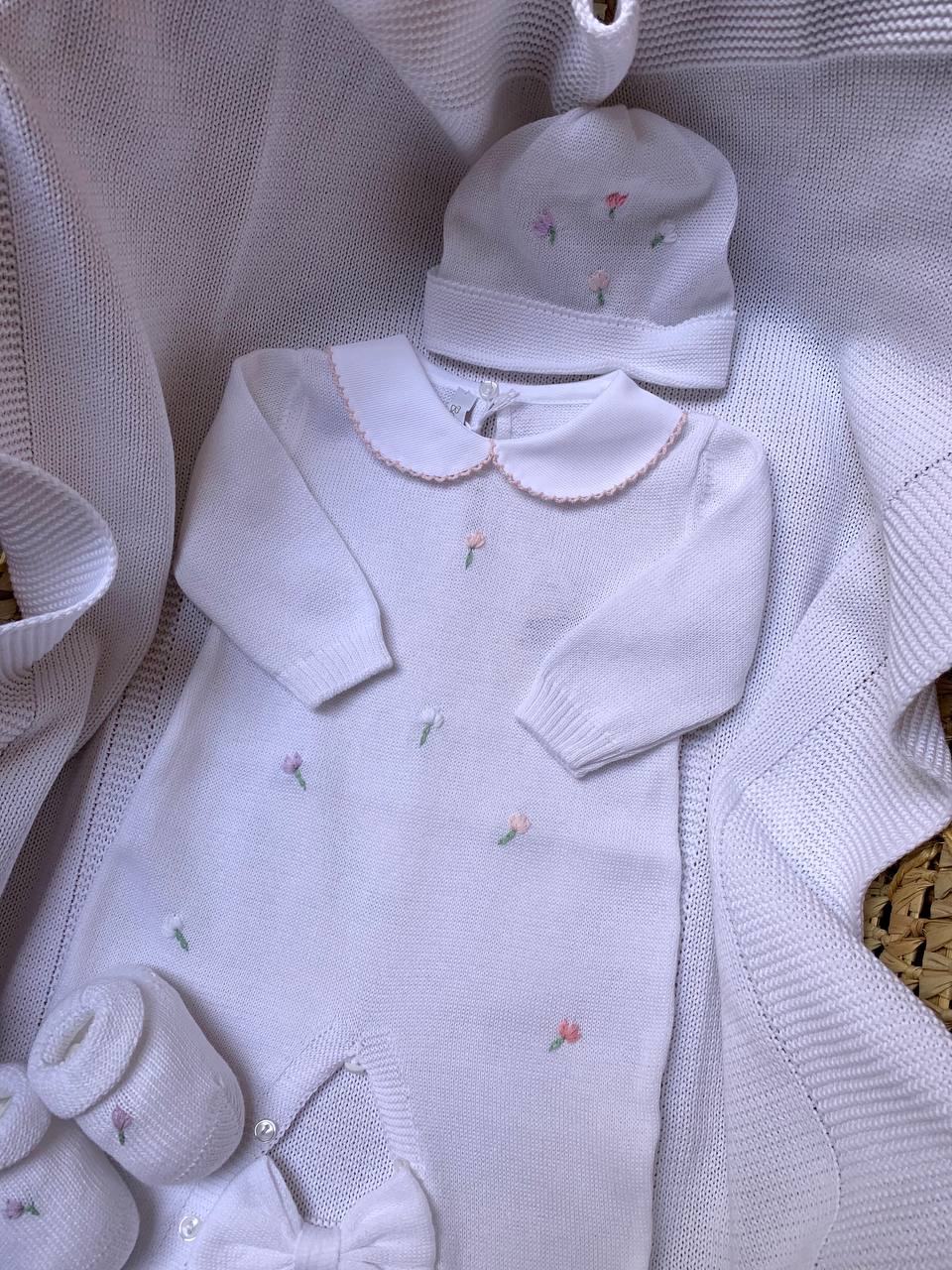 COORDINATO TULIPANI BIANCO BABY LORD