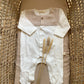 TUTINA IN COTONE BIANCA E BEIGE BABY GI