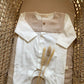 TUTINA IN COTONE BIANCA E BEIGE BABY GI