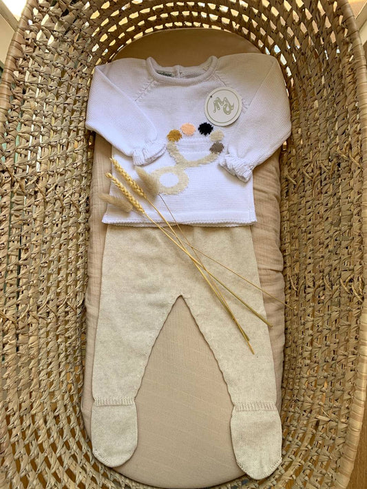 TUTINA SPEZZATA IN FILO BEIGE CON SONAGLINO NICO DINGO