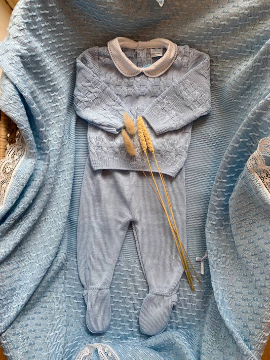 COORDINATO IN FILO AZZURRO SARDON