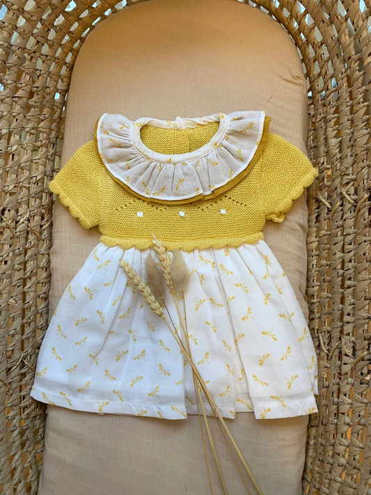 ABITINO FARFALLE SENAPE BABY FASHION