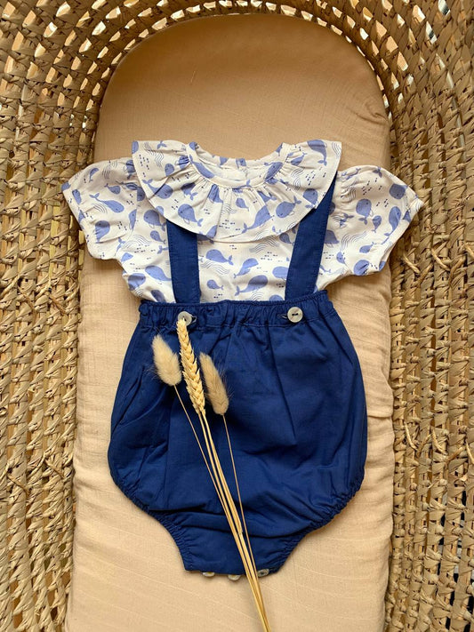 PAGLIACCETTO BLU BALENE BABY FASHION