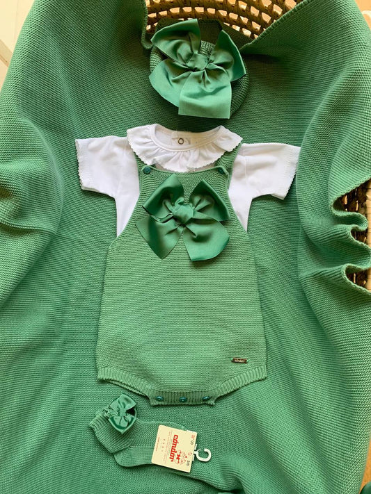 SALOPETTE E BODY IN FILO VERDE CONDOR
