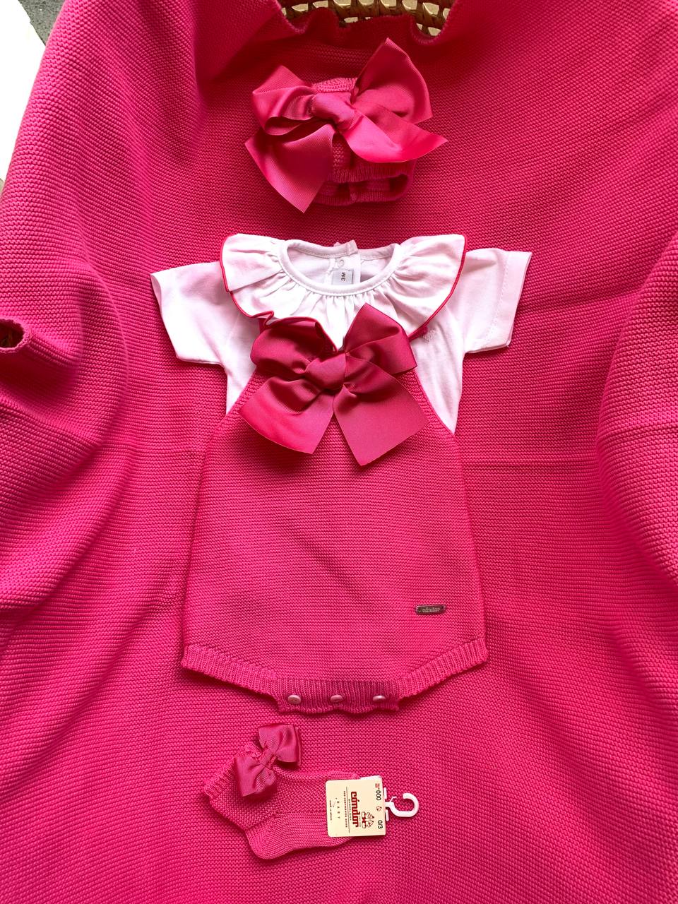 SALOPETTE E BODY IN FILO FUCSIA CONDOR