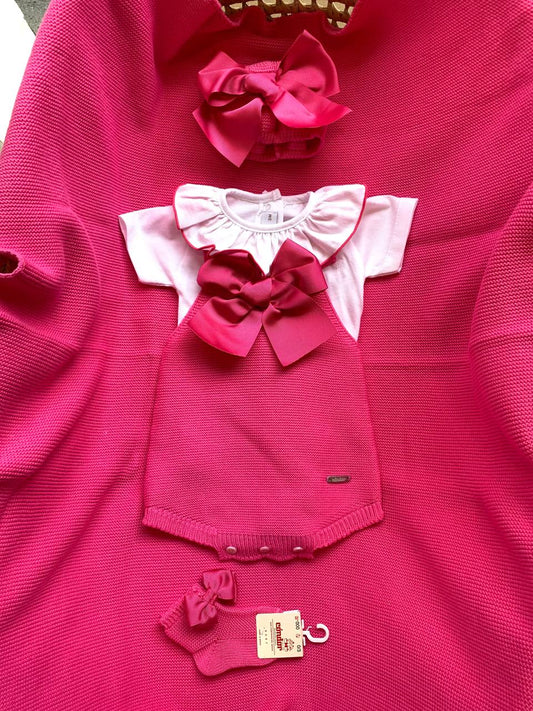 SALOPETTE E BODY IN FILO FUCSIA CONDOR