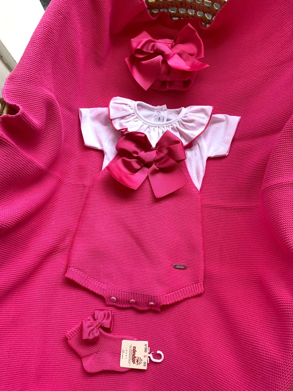 SALOPETTE E BODY IN FILO FUCSIA CONDOR